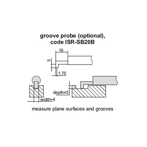 Insize ISR-SB20B GROOVE PROBE