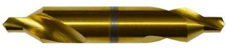 10100-TiN #1 KEO HSS RH 60Ã‚Â° Plain Center Drill (Combined Drill/Countersink)