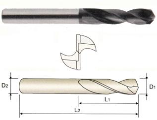 M16036 #36 x 1/8 x 13/16 x 2-1/4 HSS-PM MULTI-1 POWDERED METAL DRILL STUB LENGTH TIALN COATED