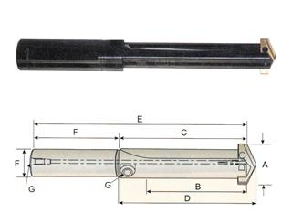 P14102 45/64-15/16, Series #1 STRAIGHT SHANK & STRAIGHT FLUTE MEDIUM LENGTH SPADE DRILL HOLDER