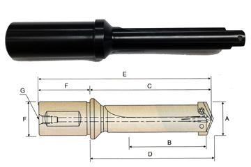 P25Z01 Z, 7/16~1/2 x 3/4 x 2-1/32 FLANGED STRAIGHT SHANK / FLUTE SHORT LENGTH HOLDER