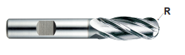 GYG67008 1/8 x 3/8 x 3/8 x 2-5/16 ONLY ONE PM60 4 FLUTES 30 DEGREE HELIX BALL FLAT SHANK REGULAR LENGTH END MILL