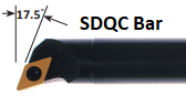 E10-SDQCR2 5/8" Diameter x .750" Min Bore Carbide Boring Bar for DCMT21.5_ Inserts