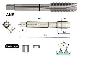 T4262 #6-40, H2 3 FLUTE SPIRAL POINTED COMBO TAP FOR MULTI-PURPOSE BRIGHT FINISH HSS-EX
