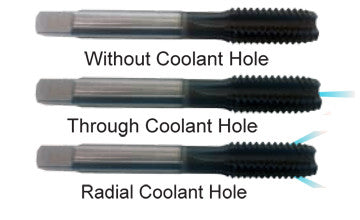 TR485A 3/8-16 H5 HSS-PM STRAIGHT FLUTE AXIAL COOLANT HOLE TIALN COATED TAP