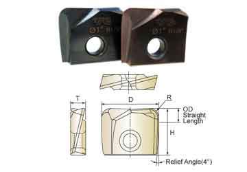 XRAA13010 13 x R1.0 x 11.2 x 3.2 - I-XMILL CORNER RADIUS INSERT,