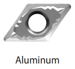 YG DCGT32.50.5AL YG10 Inserts for for Aluminum & Plastics with .008" Radius