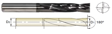 YG DPP447153 15.3 x 16 x 64 x 115 DREAM DRILL FLAT BOTTOM DRILL W/O COOLANT HOLE (2XD)