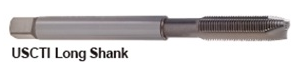 TK284S M5.0 x 0.8 D4 HSS-EX COMBO MODI SPIRAL POINT TAP DIN LENGTH ANSI SHANK STEAM OXIDE