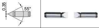 55DEG knife-edge anvil/spindle tip