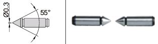 55DEG point anvil/spindle tip