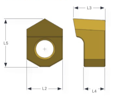Dumont CNC 99703 IN-HEX-17/28 HEX INSERT