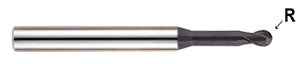 GM967004 1/16 x 1/8 x 3/32(5/16) x 2 X-POWER PRO 2FL H-30 RIB BALL END MILL