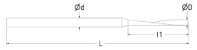Gmauvais 62H1115R 1.15 MM SINGLE FLUTE 120 -HELICOIDAL DRILLS - CARBIDE