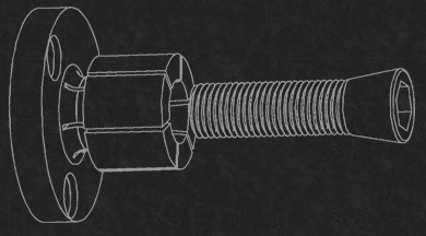 Mitee Bite Minimum order of 4 Tapered Screw for  #1 ID & XYZ Pin 38850