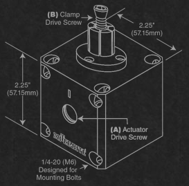 Mitee Bite Cylinder Thread M8 Mill Manual Actuator