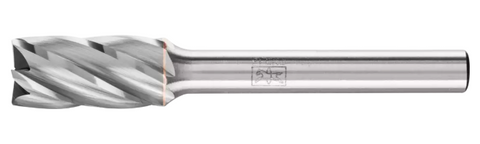 HICOAT Carbide Bur - Cylind. (end cut), ALU cut - 3/8" x 3/4" x 1/4" shank - SB-3,  HC-NFE Coating
