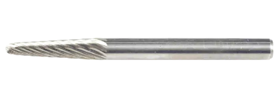 Carbide Bur - 14DEG Taper, DIA Cut - 3/8" x 1-1/16" x 1/4" Shank - SL-3