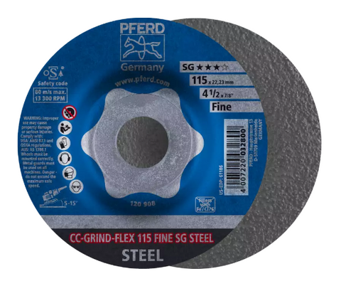 7" CC-GRIND-SOLID - 5/8-11 Thd. - SG STEEL