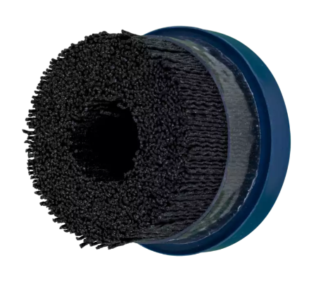 1" M-BRAD composite disc brush - .040"/80 Cer. Ox., 1/4" stem, bridled