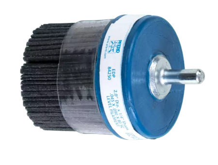 2" x 1/4 Shank Mtd M-BRAD Cup Brush - Round Crimped Fill, .022 SiC 120 Grit