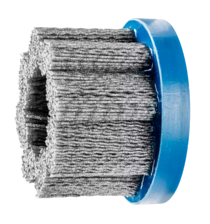 10" M-BRAD Disc Brush - Standard Density - Round Filament, .040 SiC 80 Grit