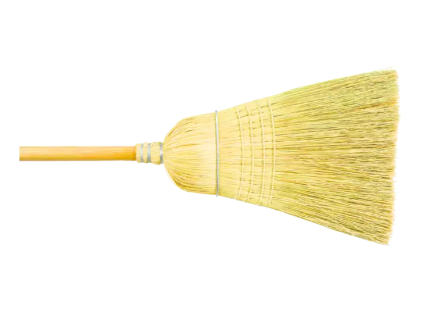 Whisk Broom - Corn Fiber Fill, Wooden Handle