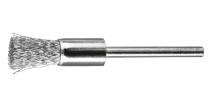 1/4" Miniature End Brush - .005 SS Wire, 1/8" Stem