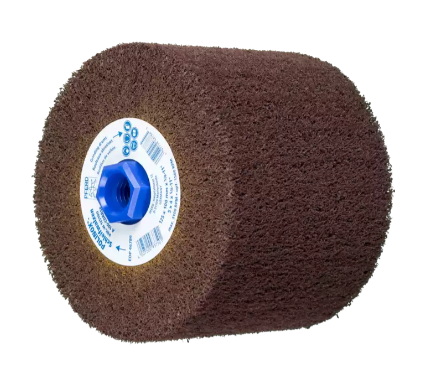 5" x 4" x 5/8-11 POLINOX Finishing Drum - Non-Woven, PNL Type - Fine (A 280)