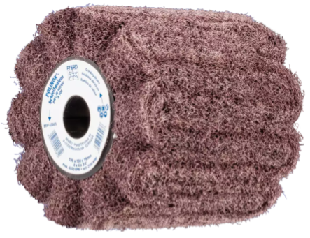 4" x 2" POLINOX Non-Woven Finishing Drum - 5/8-11 Thread, PNG, A/O 180 Grit