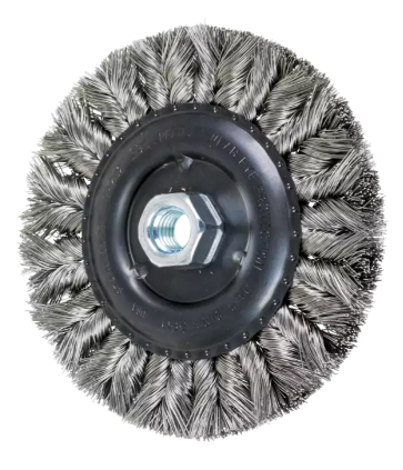6" COMBITWIST Standard Knot Wheel - .023 SS Wire, 5/8-11 Thread