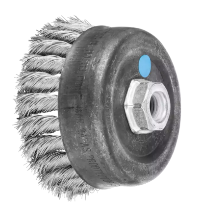 2-3/4"COMBITWIST Knot Cup Brush - .020 CS Wire, 5/8-11 Thread (ext.)