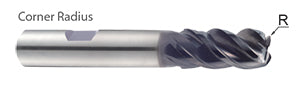 UGMG43064 1(R.030) x 1 x 2 x 5 TitaNox-POWER 4 FLUTE DOUBLE CORE CORNER RADIUS FLAT END MILL